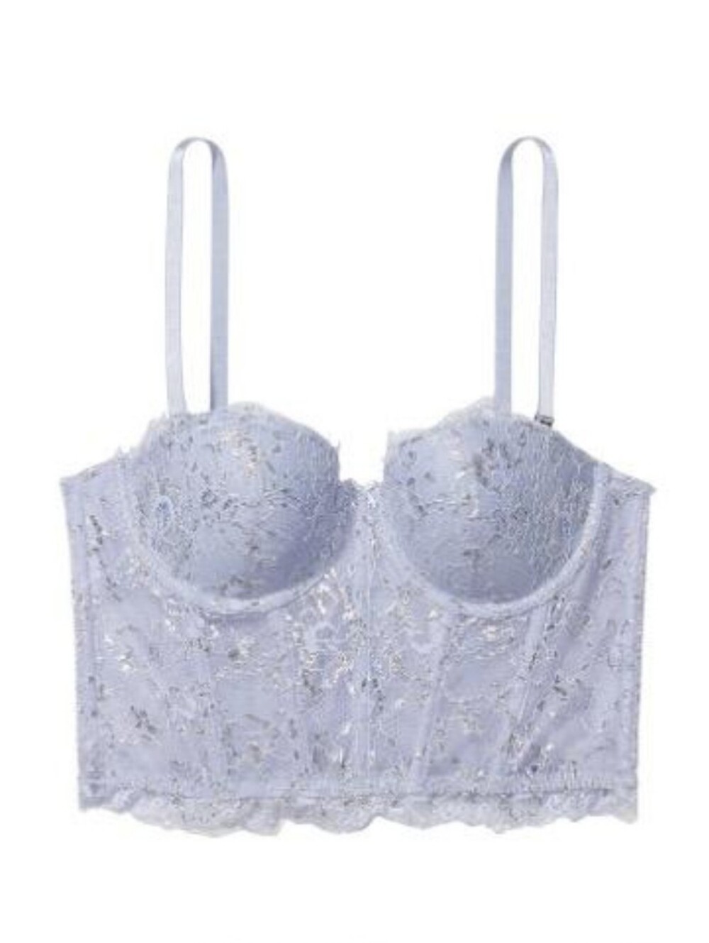 NWT Victoria's Secret Dream Angels Allure Lace Bra Top Corset 32B Icy Lavender